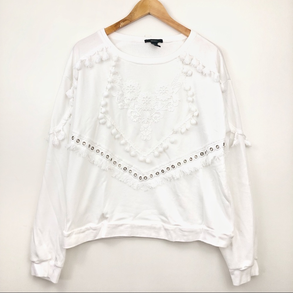 Forever21 Tassel Boho Sweater Size L